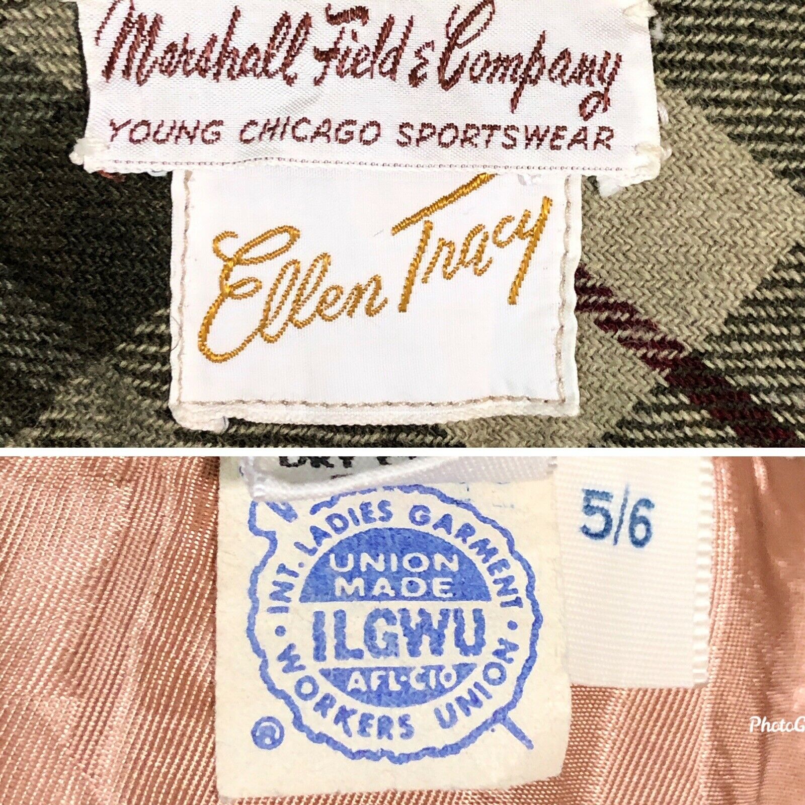 Vintage 60s 70s Long Green Plaid Skirt High Waisted Tartan Cottagecore Maxi MF&C - Fresh Stock Dated March 2026