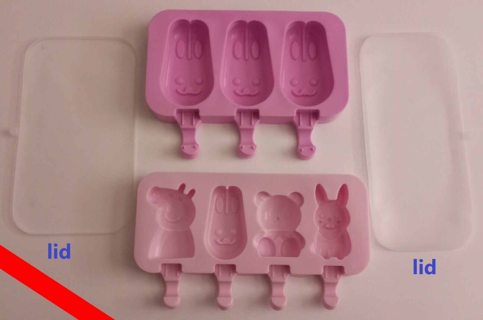 DIY Silicone Ice Cream Pop Mold Juice Popsicle Fruit Popsicle Maker 2 Pcs - Fresh Stock Dated February 2026