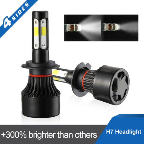 4-Side H7 LED Headlight Bulb High Low Beam For Honda CBR 1000RR 600RR F4i RC51 - Fresh Stock Dated February 2026