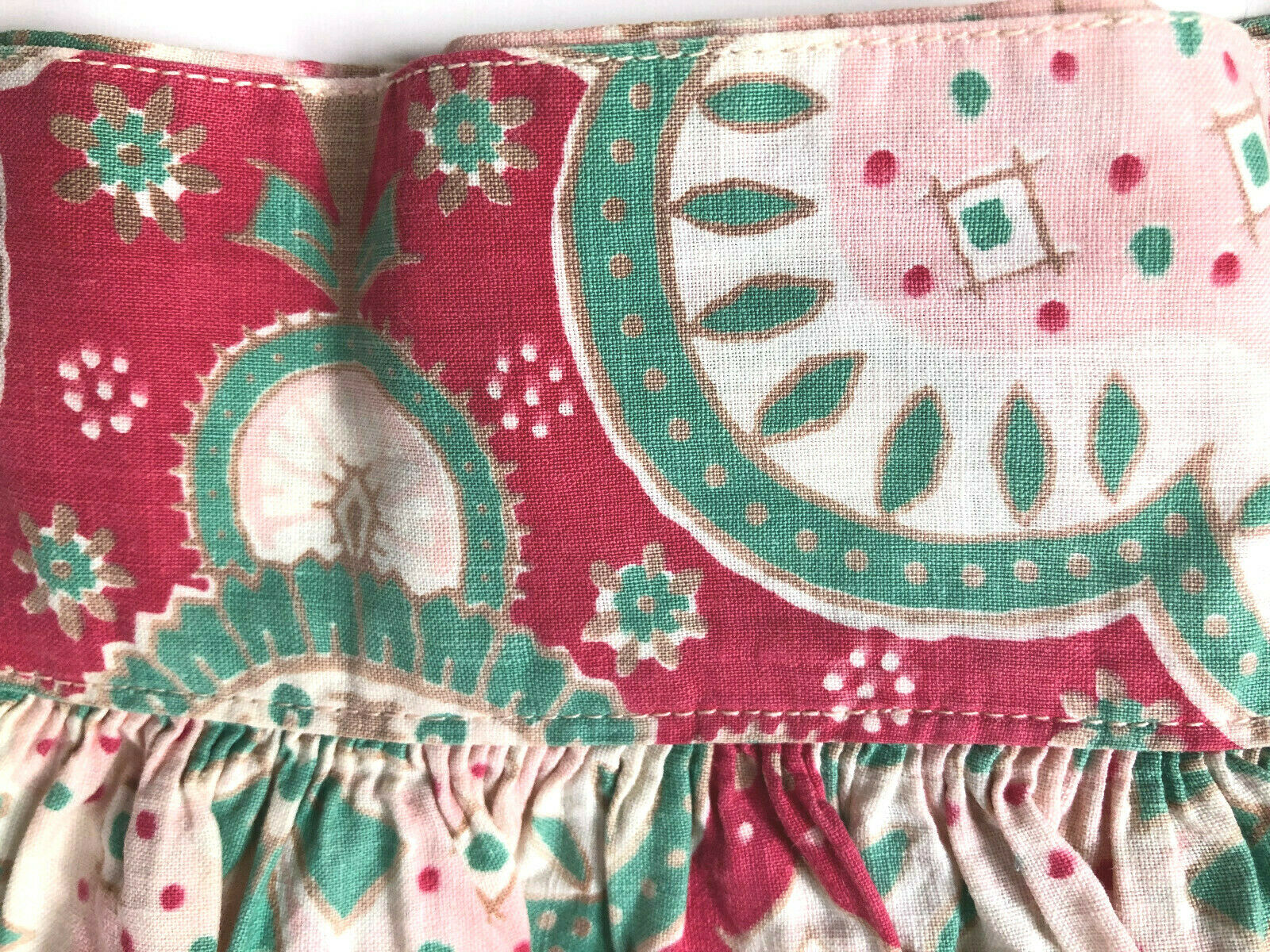 Vintage Leslie Ann 1950s Full Skirt Cotton Sz 4 13