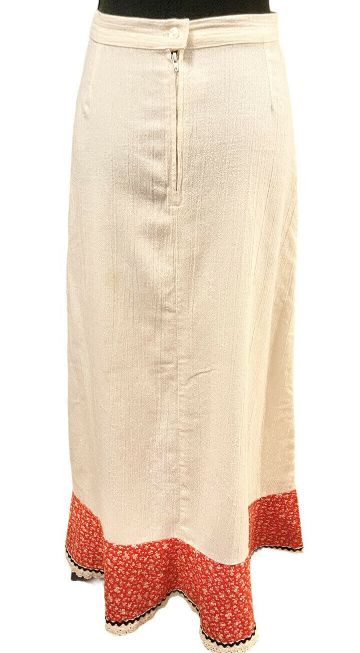 Vintage 70's Prairie Maxi Skirt Boho Bohemian Cottagecore Ditsy Flowers - Fresh Stock Dated February 2026