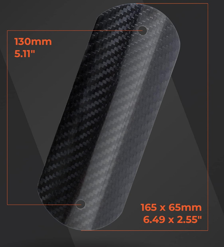 Exhaust Heatshield Carbon Fiber 3 For Motorcycle, Universal w/ Clamps and Bolts - Fresh Stock Dated February 2026