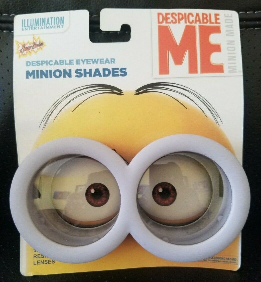New Despicable Me Eyewear Minion Shades Goggles Mask Costume - Fresh Stock Dated December 2025