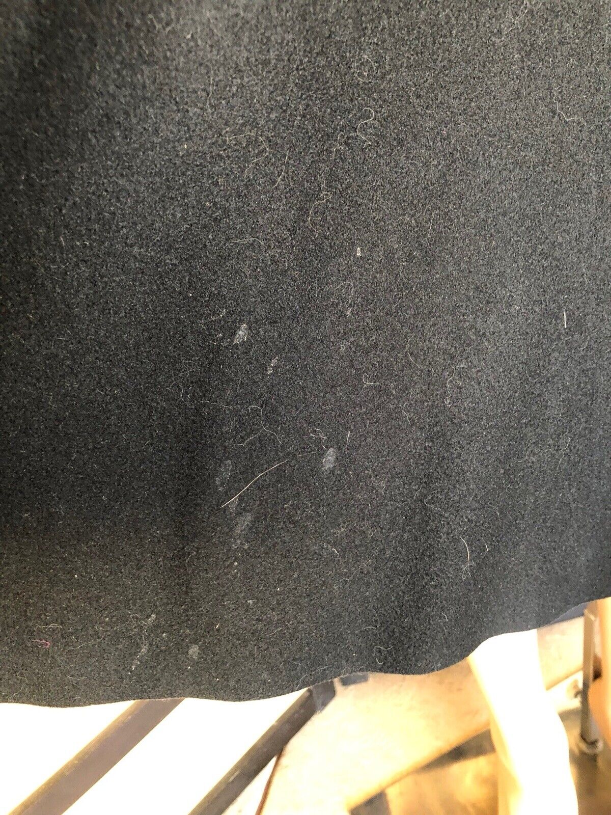 Vintage 1950s Black Felt Full Circle Skirt Red Gold Ribbon Trim XS Western - Fresh Stock Dated March 2026