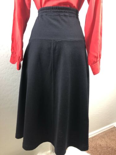 VTG Neil Martin Womens M Acrylic Knit A-Line Skirt Black Drop Waist - Fresh Stock Dated March 2026