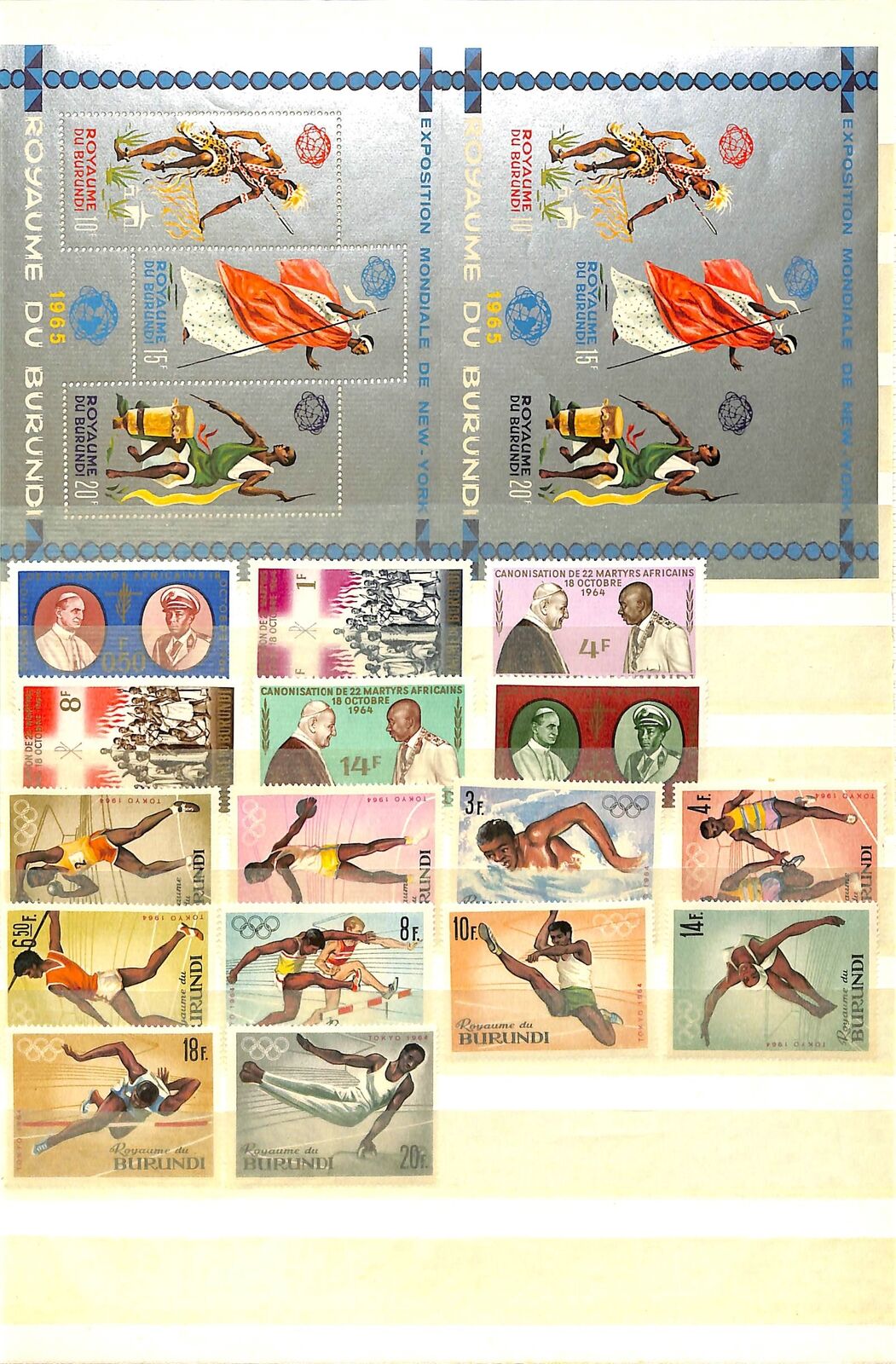 [OP4883] Burundi lot of stamps on 12 pages - Fresh Stock Dated December 2025