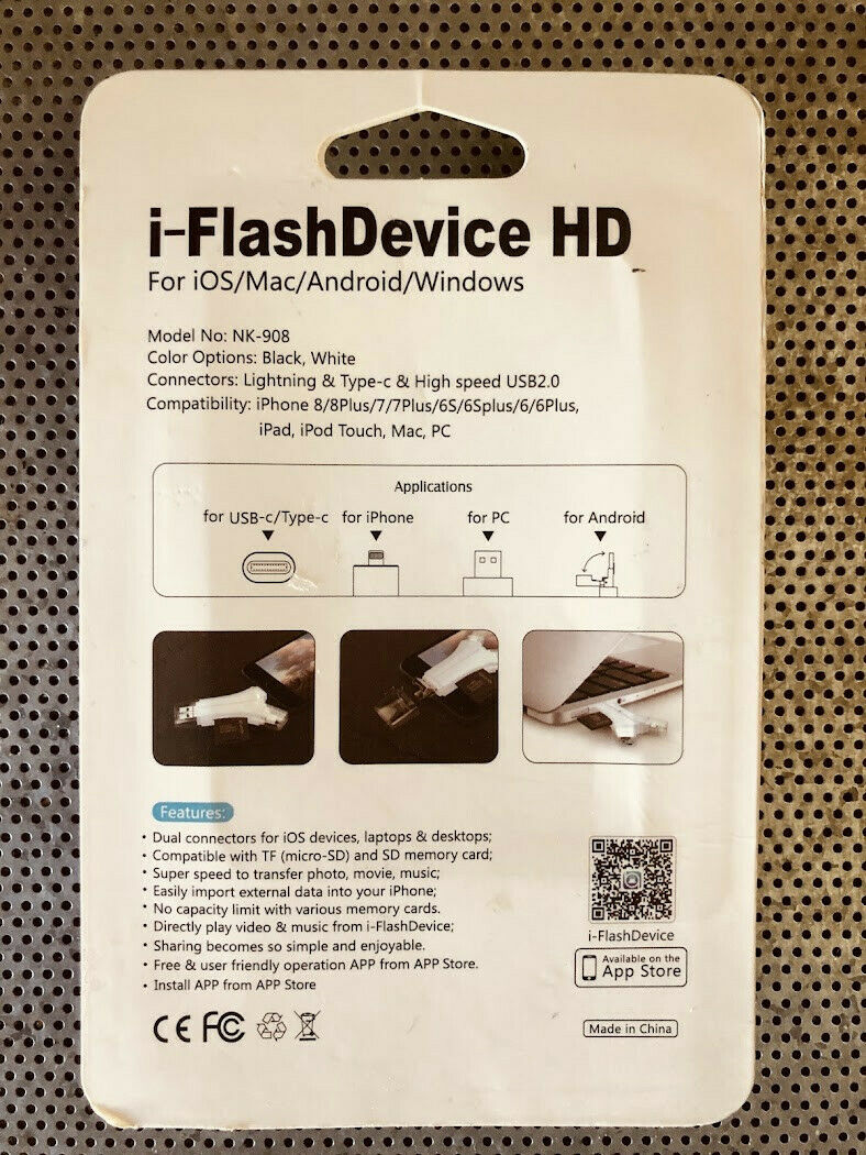 I-FlashDevice HD 4-in-1 Type C SD/TF USB Micro USB Card Reader NEW - Fresh Stock Dated February 2026