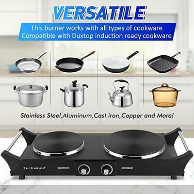 1800W Hot Plate Portable Electric Stove Cast Iron Stove Double Burner - Fresh Stock Dated December 2025