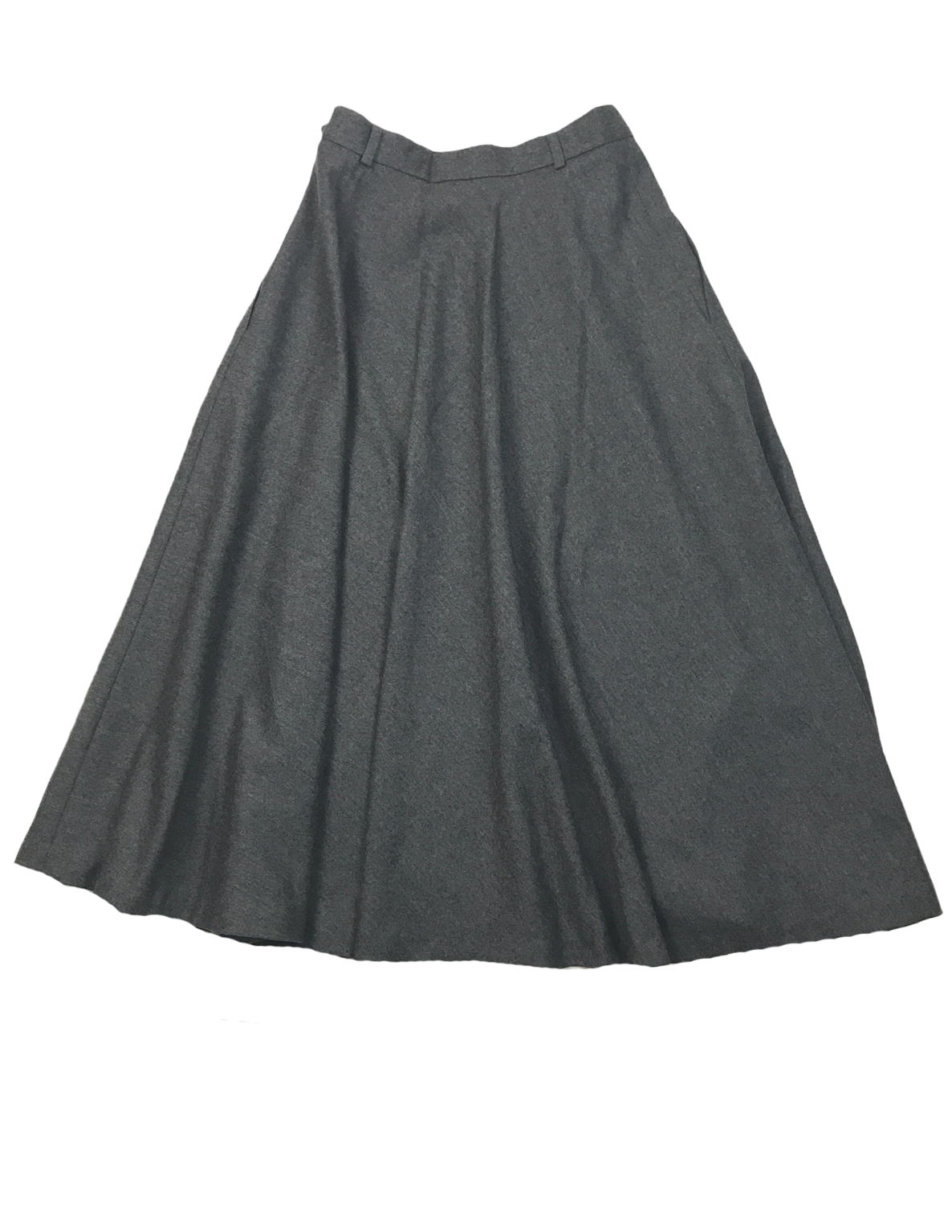 Vintage Women’s Polo Ralph Lauren Gray Wool Unlined Full Skirt w/Pockets Size 10 - Fresh Stock Dated December 2025