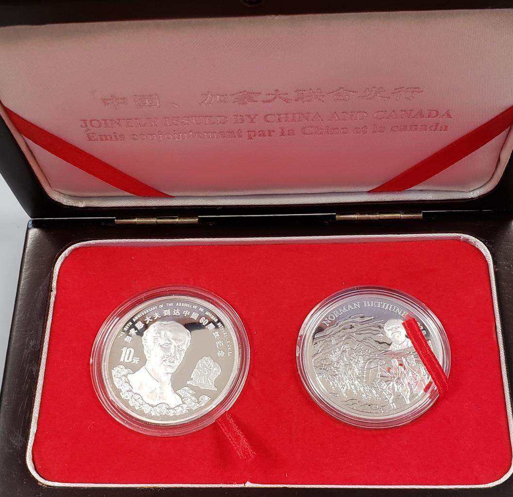 1998 China Canada 2-1ozt Silver Comm Coin 60th Anniv Arrival of Dr Bethune 13962 - Fresh Stock Dated February 2026