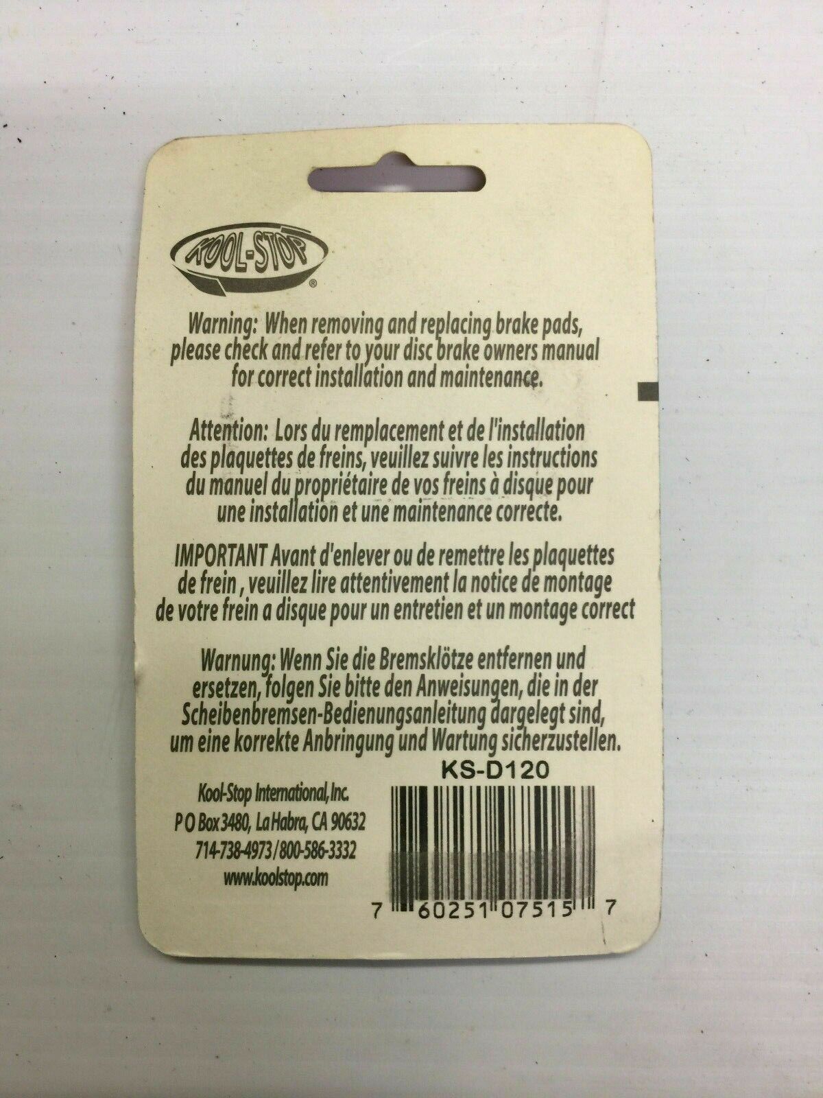 Kool Stop Magura Gustav Disc Brake Pads KS-D120 Vintage MTB Downhill USA Charity - Fresh Stock Dated February 2026