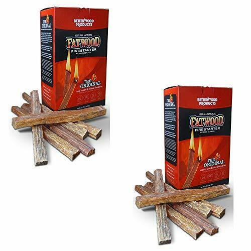 Fatwood Firestarter Box, 2-Pounds, 2 Pack - Fresh Stock Dated December 2025