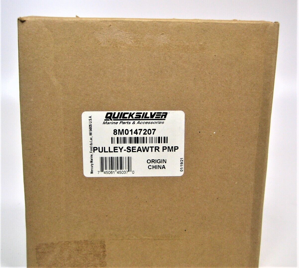 Quicksilver 8M0147207 OEM ~NEW~ MerCruiser Sterndrive Seawater Pump Pulley - Fresh Stock Dated February 2026