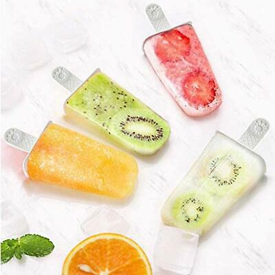 Popsicle Molds Maker 4 Pieces Silicone Ice Pop Ice Cream Reusable Easy Release - Fresh Stock Dated December 2025