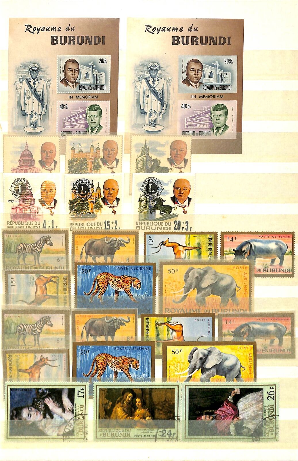[OP4883] Burundi lot of stamps on 12 pages - Fresh Stock Dated December 2025