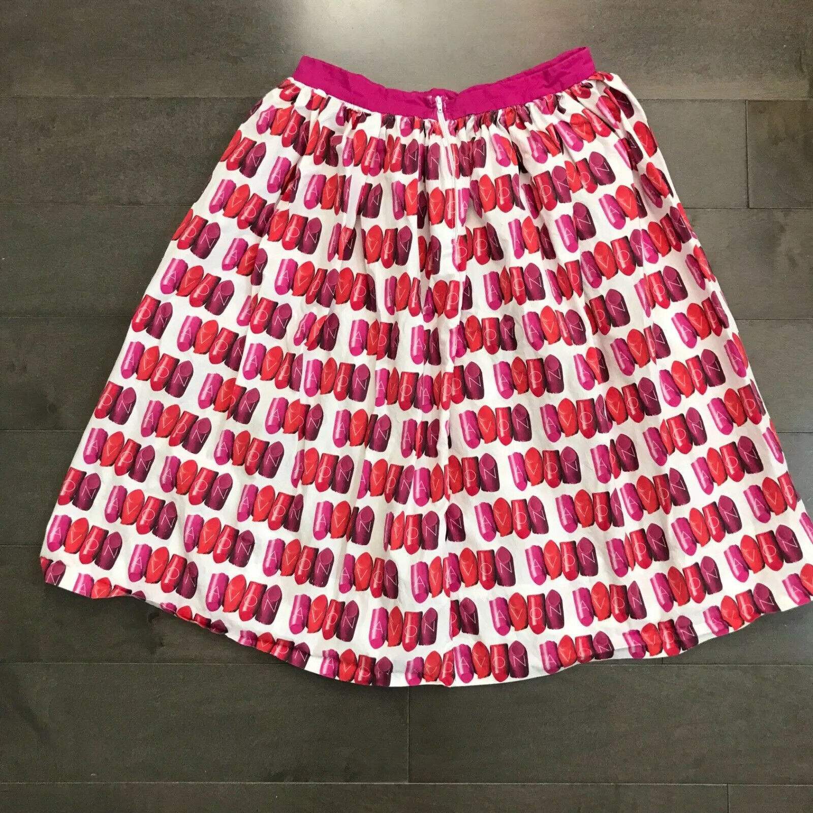 Vintage Avon Womens Size XS Skirt Pink Lipstick Pattern - Fresh Stock Dated March 2026