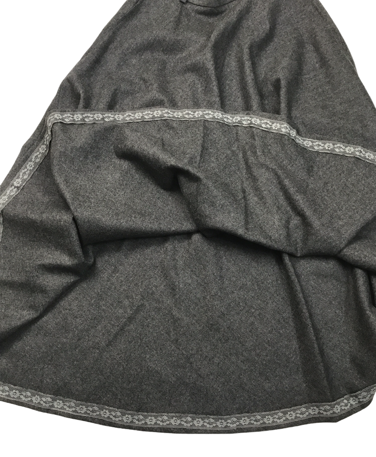 Vintage Women’s Polo Ralph Lauren Gray Wool Unlined Full Skirt w/Pockets Size 10 - Fresh Stock Dated December 2025