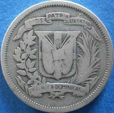 DOMINICAN REPUBLIC 25 CENTAVOS 1939 SILVER Dominicana Dominikanische Dominicaine - Fresh Stock Dated December 2025
