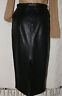 Vintage 1980`s Black Leather Mid Calf Length Straight Cut Skirt - Fresh Stock Dated February 2026