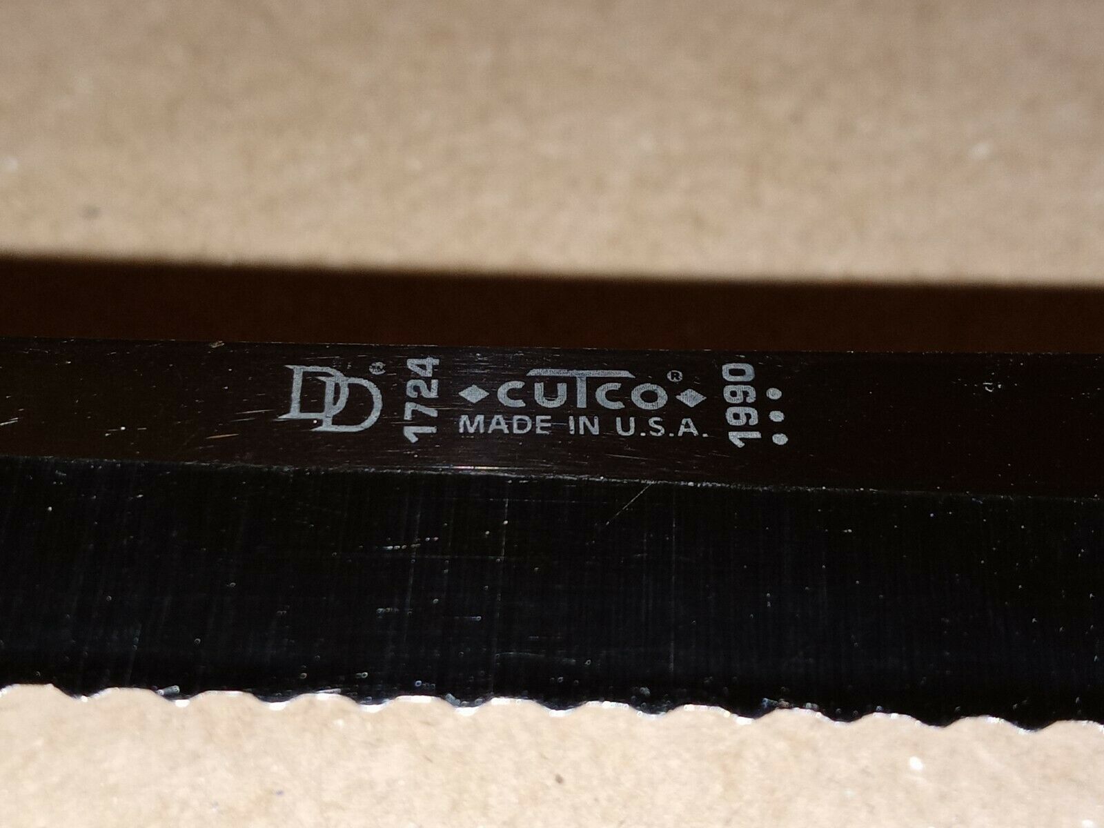1990 Cutco DD 1724 slicing Knife - Fresh Stock Dated December 2025