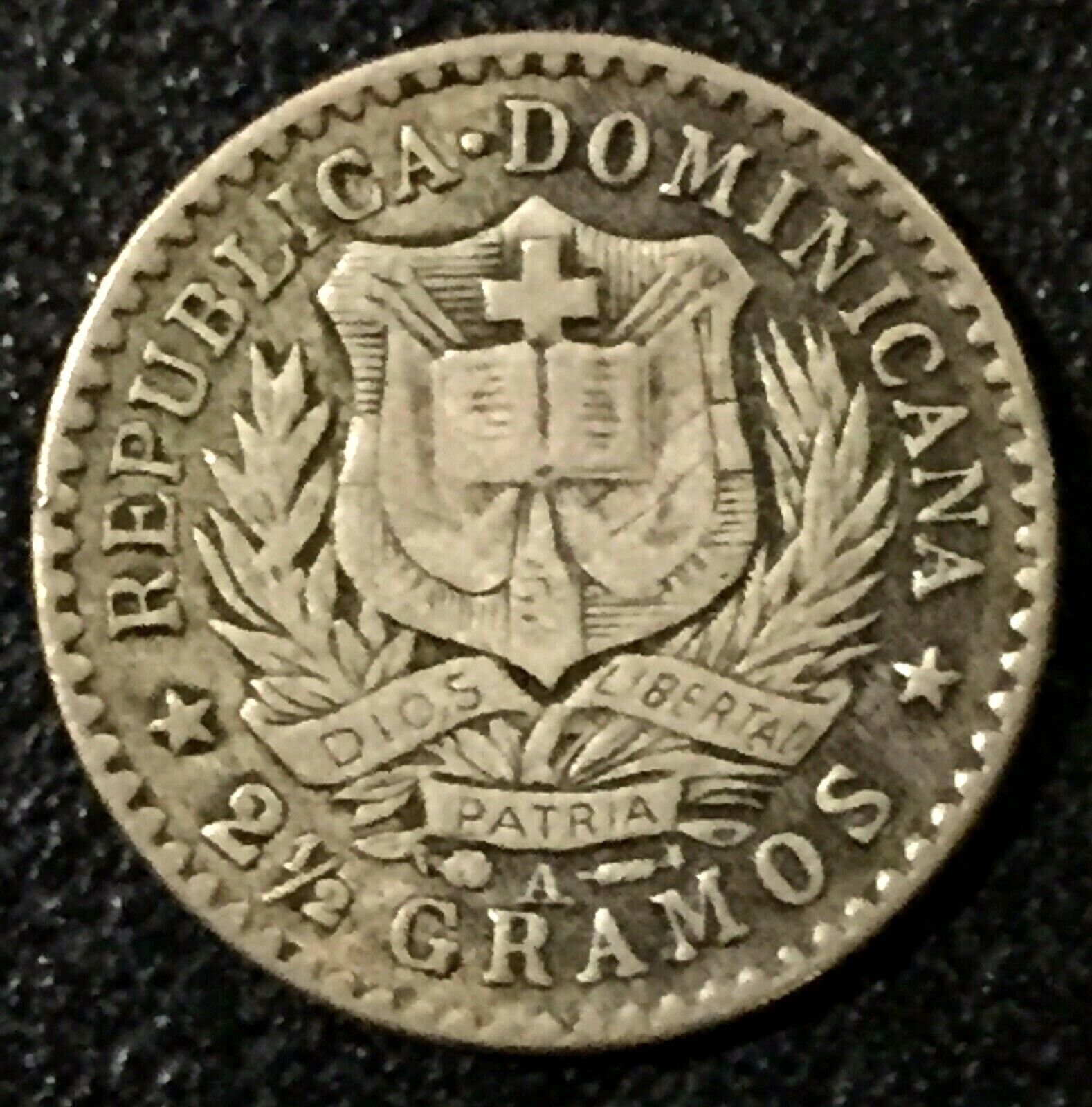DOMINICAN REPUBLIC 10 Centavos 1897-A Silver VF - Fresh Stock Dated December 2025
