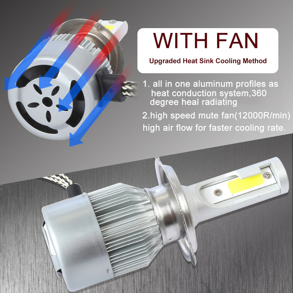 FOR 2000-2005 KAWASAKI ZX1200 Ninja ZX-12R HEADLIGHT LED BULB 1500W 22500LM - Fresh Stock Dated February 2026