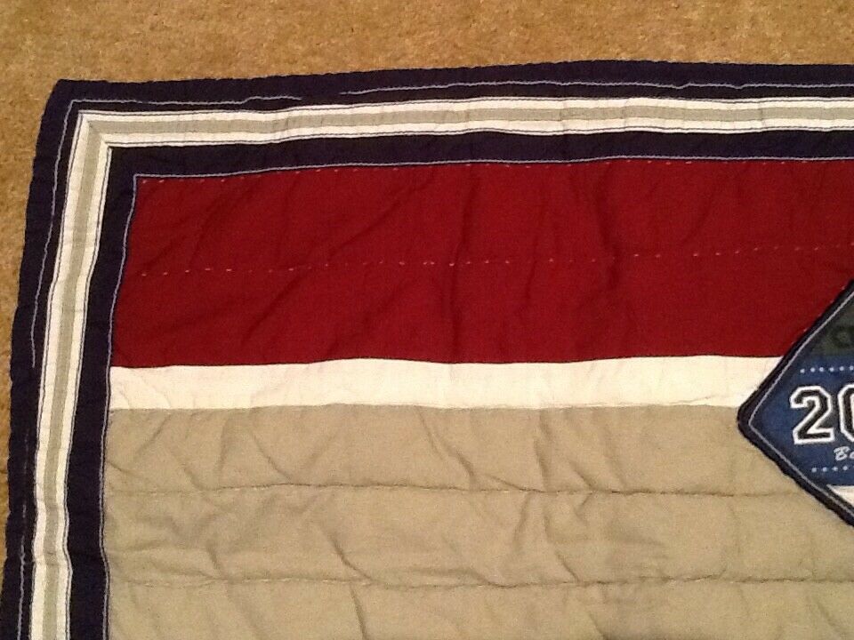 NEW POTTERY BARN KIDS ALL-STAR SPORT STANDARD PILLOW SHAM RED BLUE BEIGE NIP NWT - Fresh Stock Dated January 2026