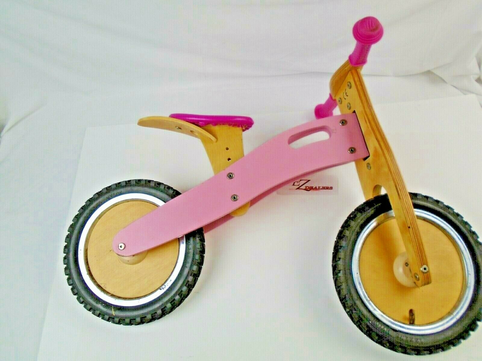 Smart Gear Toddler Balance Bike Pink Wooden Bicycle First Bicycle - Fresh Stock Dated February 2026