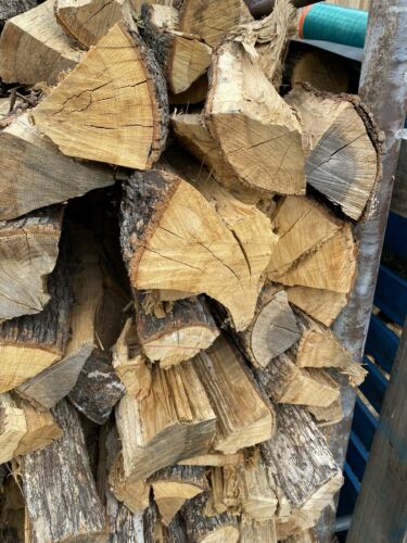 Natural Oak Hardwood Mix Firewood Bundle for Fireplace & BBQ - Fresh Stock Dated December 2025
