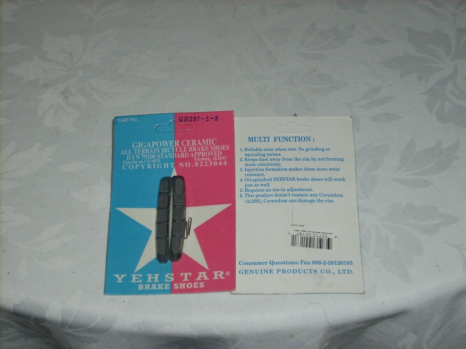 YEHSTAR GIGAPOWER CERAMIC HIGH PERFORMANCE MOUNTAIN BIKE BRAKE PADS (4PADS) NEW - Fresh Stock Dated February 2026