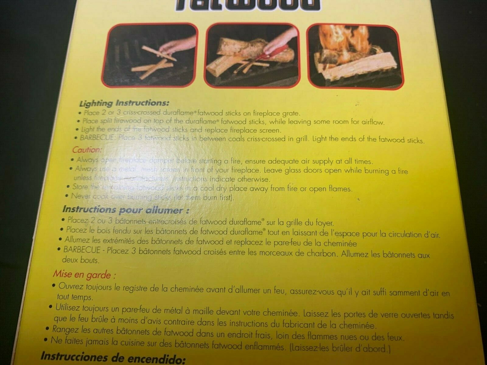 DURAFLAME Fatwood Natural Wood No Additives Firelighter Firestarter Fast Lightin - Fresh Stock Dated December 2025