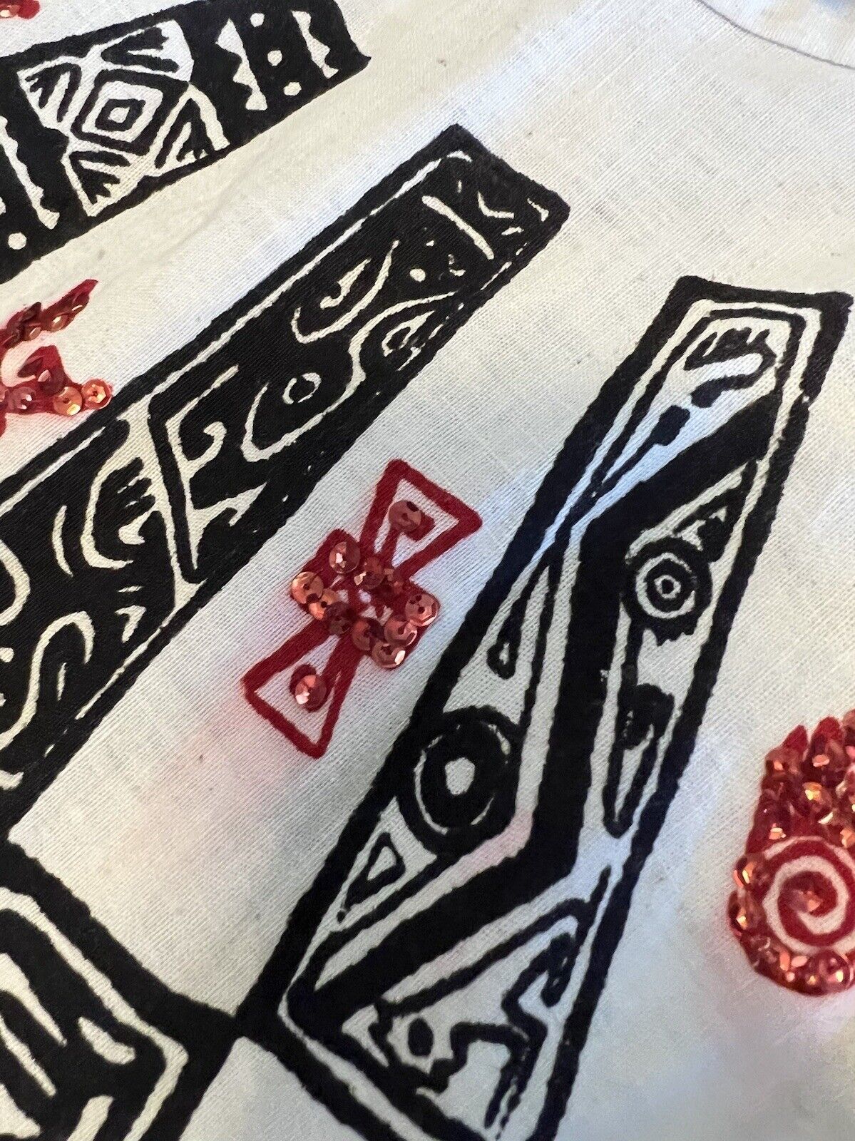 Vintage 1950s Mexican Hand Painted Circle Skirt Teals Tejidas Y Pintadas A Mano - Fresh Stock Dated March 2026