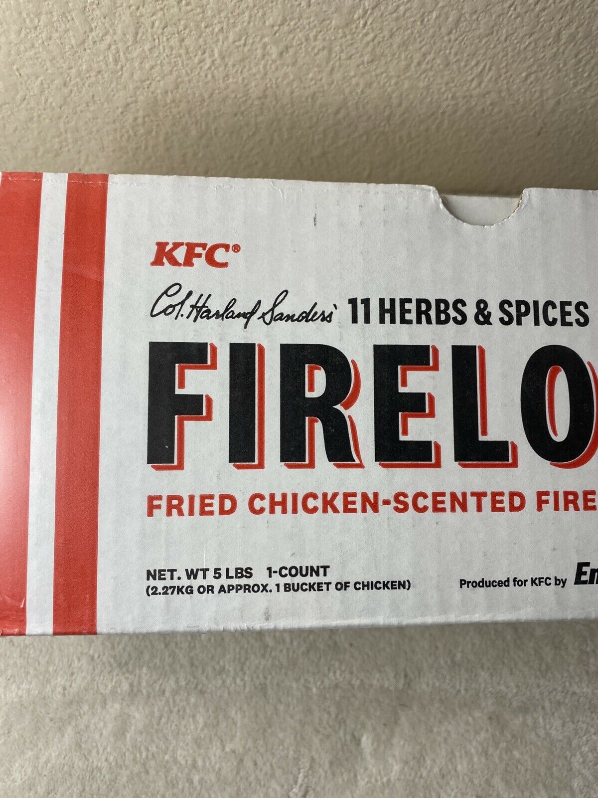 NEW KFC Fire Wood Log with 11 Herbs & Spices - Simply Light and Enjoy The Aroma - Fresh Stock Dated December 2025