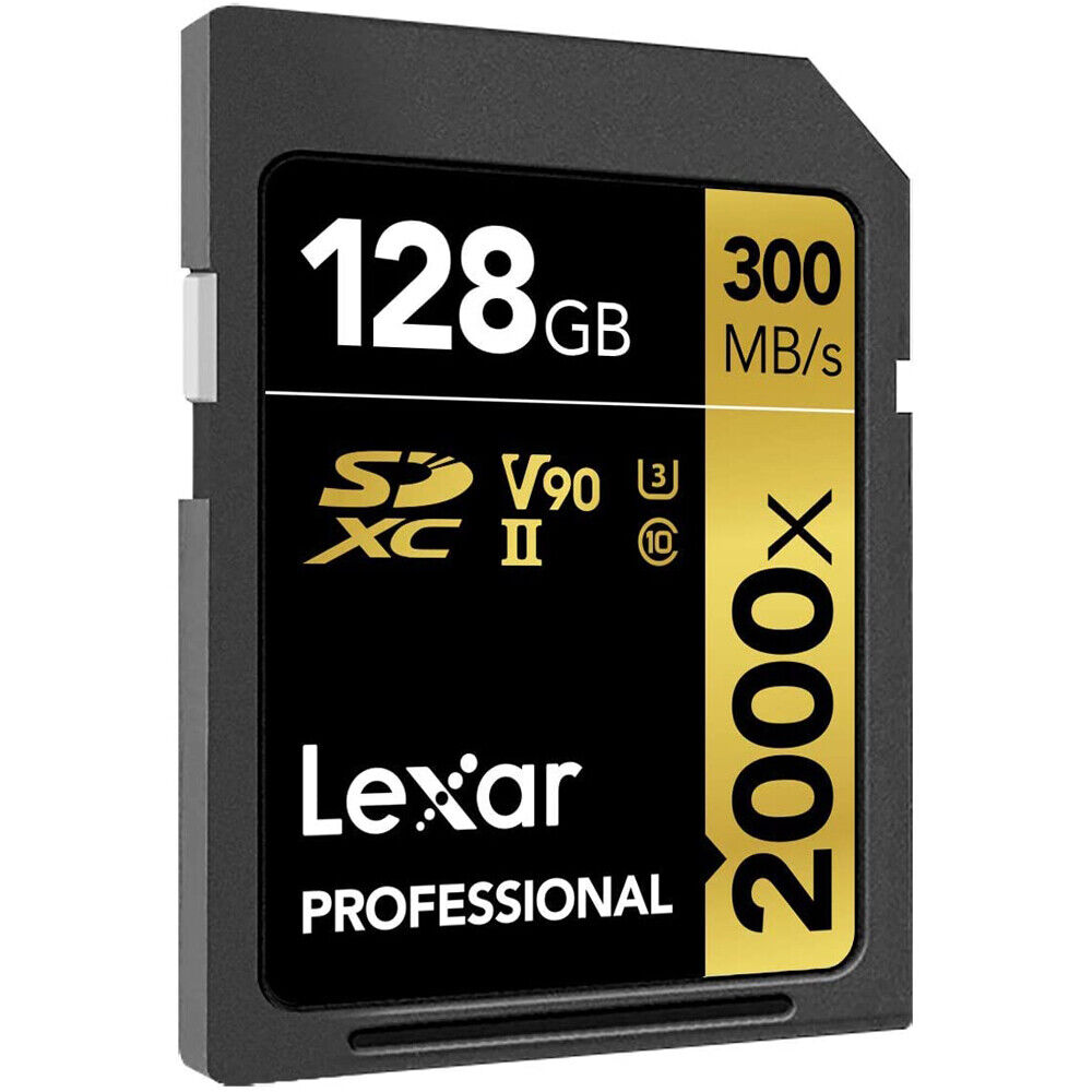 Lexar Pro 2000x SD UHS-II 128GB Memory Card 2 Pack - Fresh Stock Dated February 2026
