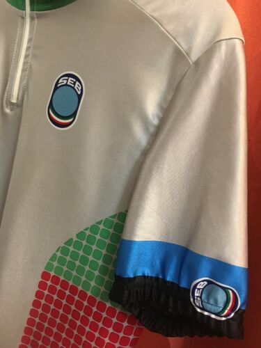 XL Vintage 1980s SEB ITALY DuPont LYCRA CYCLING JERSEYZero Miles FRANCESCO MOSER - Fresh Stock Dated December 2025