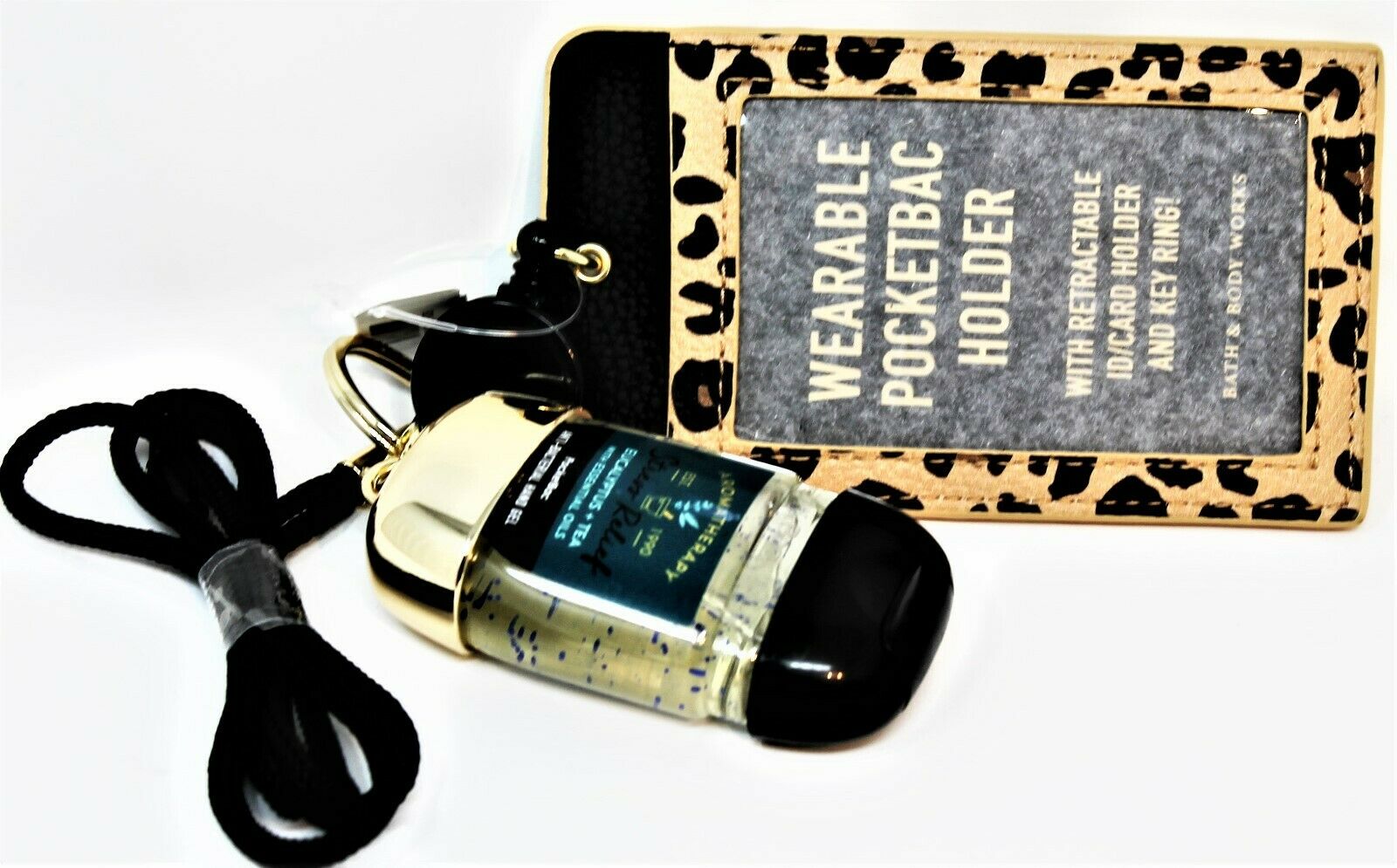 Bath & Body Works Pocketbac Hand Sanitizer Anti Bacterial Gel Lanyard ID Holder - Fresh Stock Dated February 2026
