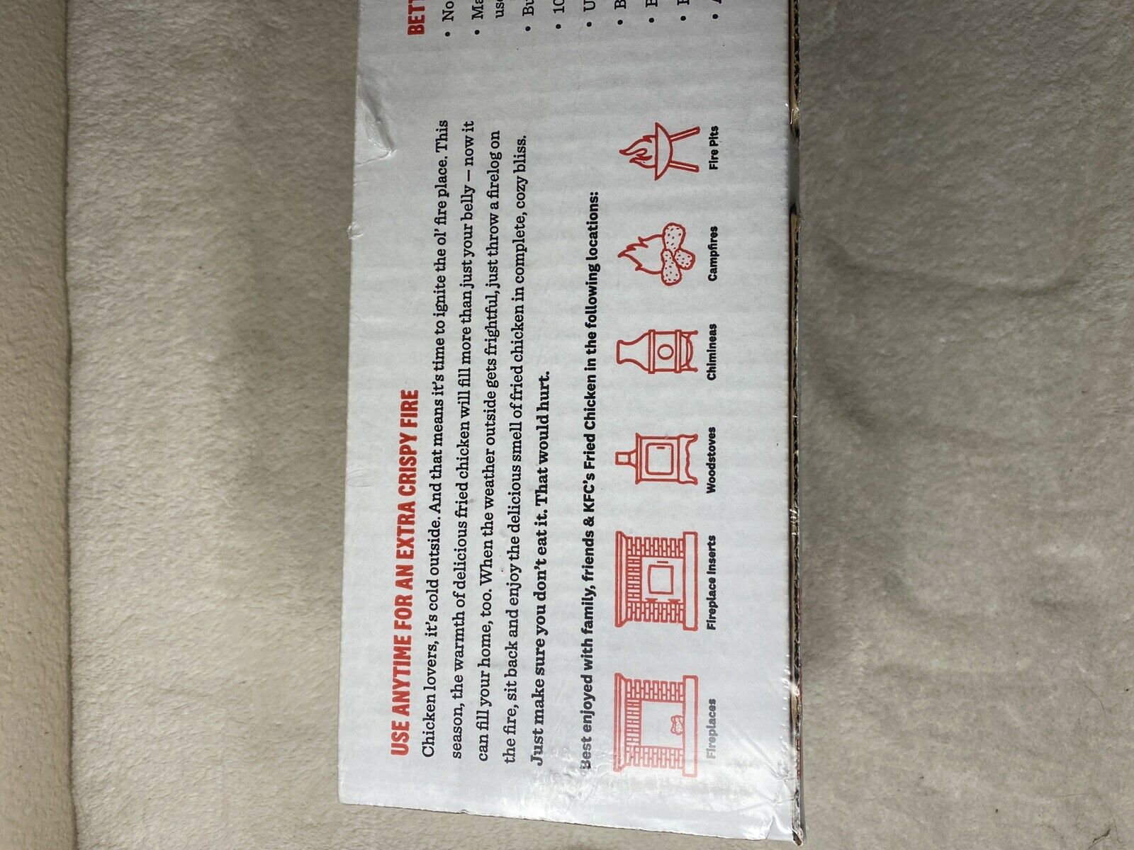 NEW KFC Fire Wood Log with 11 Herbs & Spices - Simply Light and Enjoy The Aroma - Fresh Stock Dated December 2025