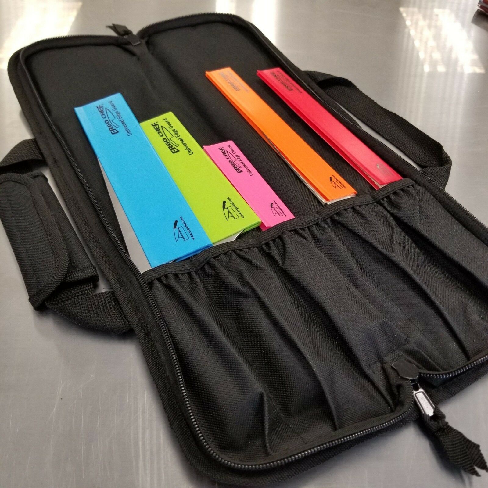5 POCKET CHEF Knife Roll Bag Case knife bag chef bag knife roll black Ergo Chef - Fresh Stock Dated December 2025
