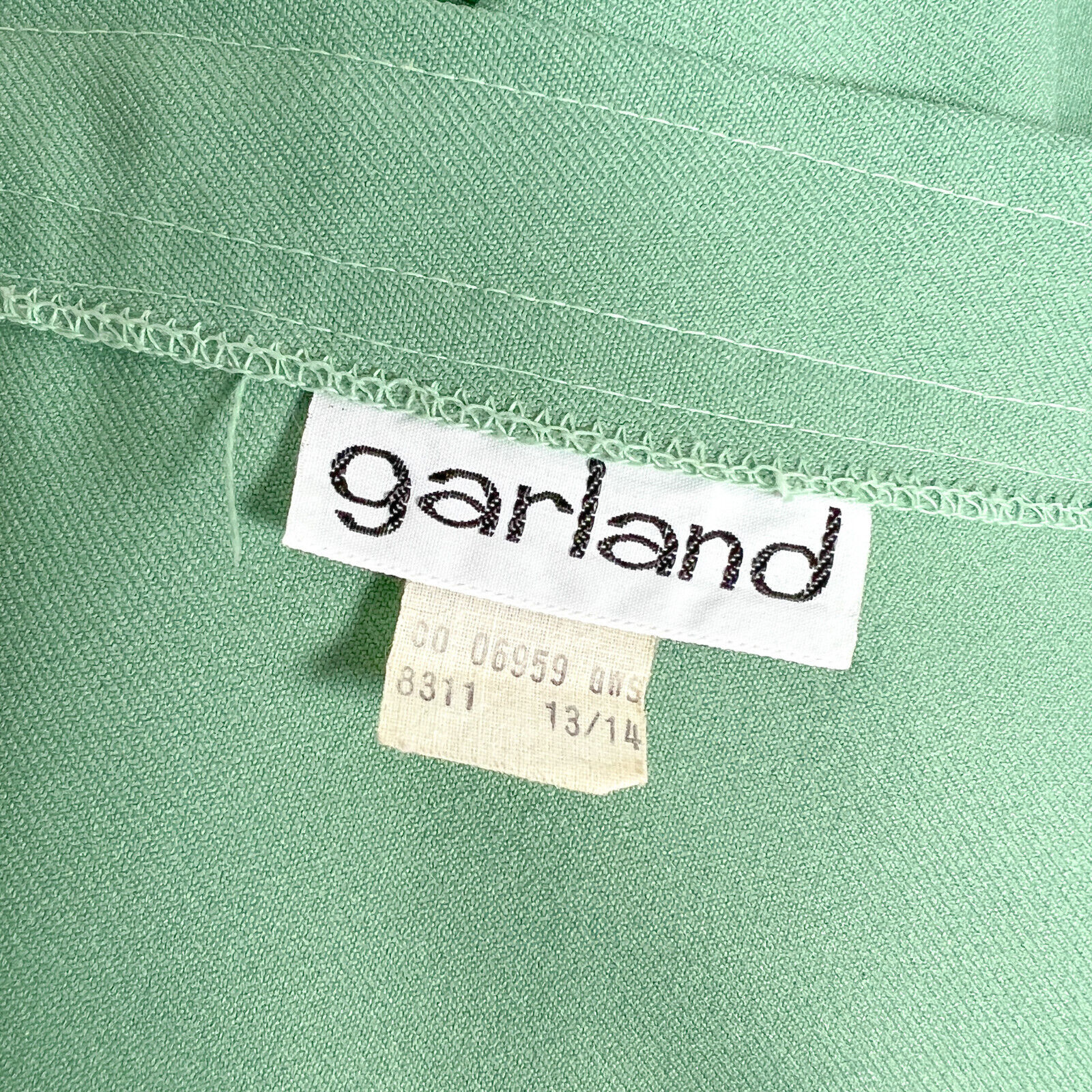 Vintage Wrap Skirt | 1970s Pastel Green A-Line Polyester Skirt Size Small - Fresh Stock Dated March 2026