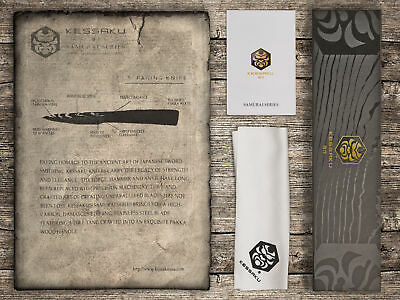 Kessaku 3.5-Inch Paring Knife - Samurai Series - High Carbon 7Cr17MoV Steel - Fresh Stock Dated December 2025