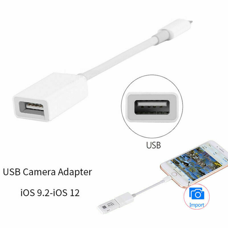 USB Host to 8 Pin Camera Kit Adapter Cable For IPAD IPHONE 8 Plus X XS 11 OTG US - Fresh Stock Dated February 2026