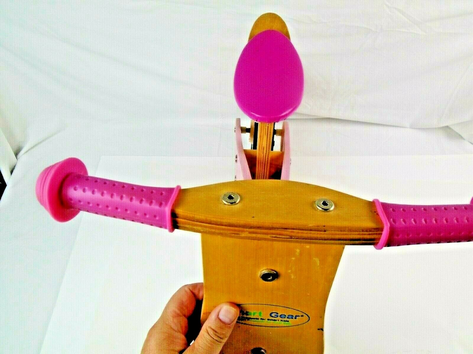 Smart Gear Toddler Balance Bike Pink Wooden Bicycle First Bicycle - Fresh Stock Dated February 2026