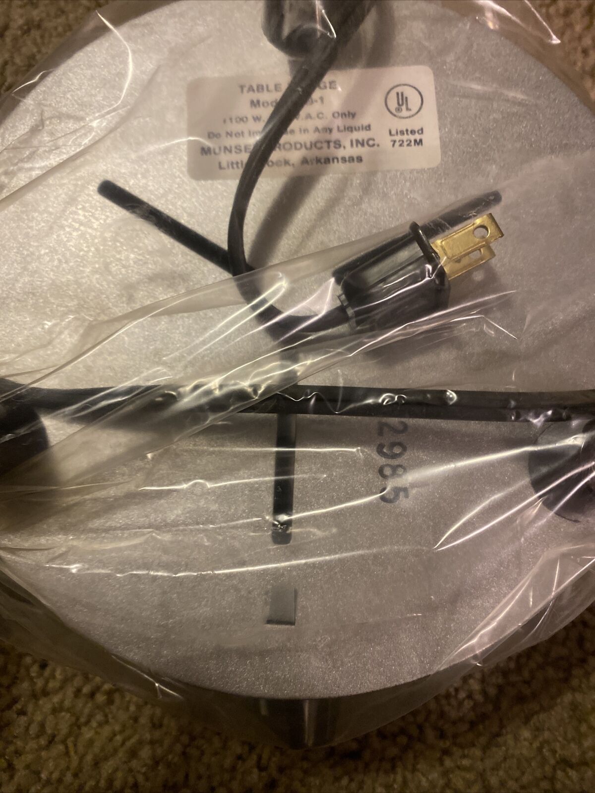 Brand New Vintage Munsey Extra Burner Hot Plate Model FB-1. 1100 Watts 120 V USA - Fresh Stock Dated February 2026