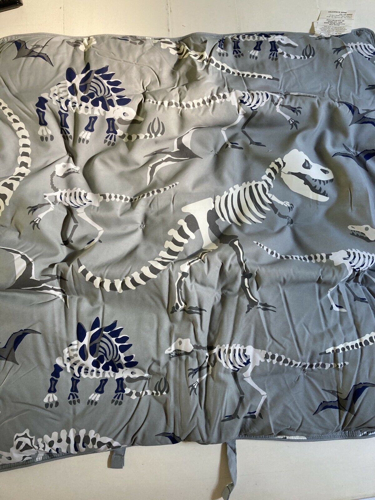Pottery Barn Kids DINOSAUR Glow in the Dark Dino Bones Dream Puff Euro Sham NIP - Fresh Stock Dated December 2025