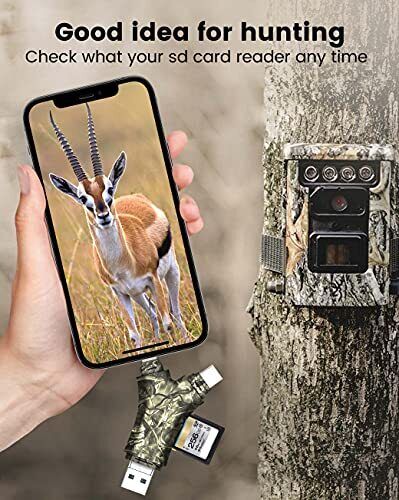 Trail Camera Viewer SD Card Reader for iPhone/iPad,4 IN 1 Trail Game Camera SD C - Fresh Stock Dated February 2026