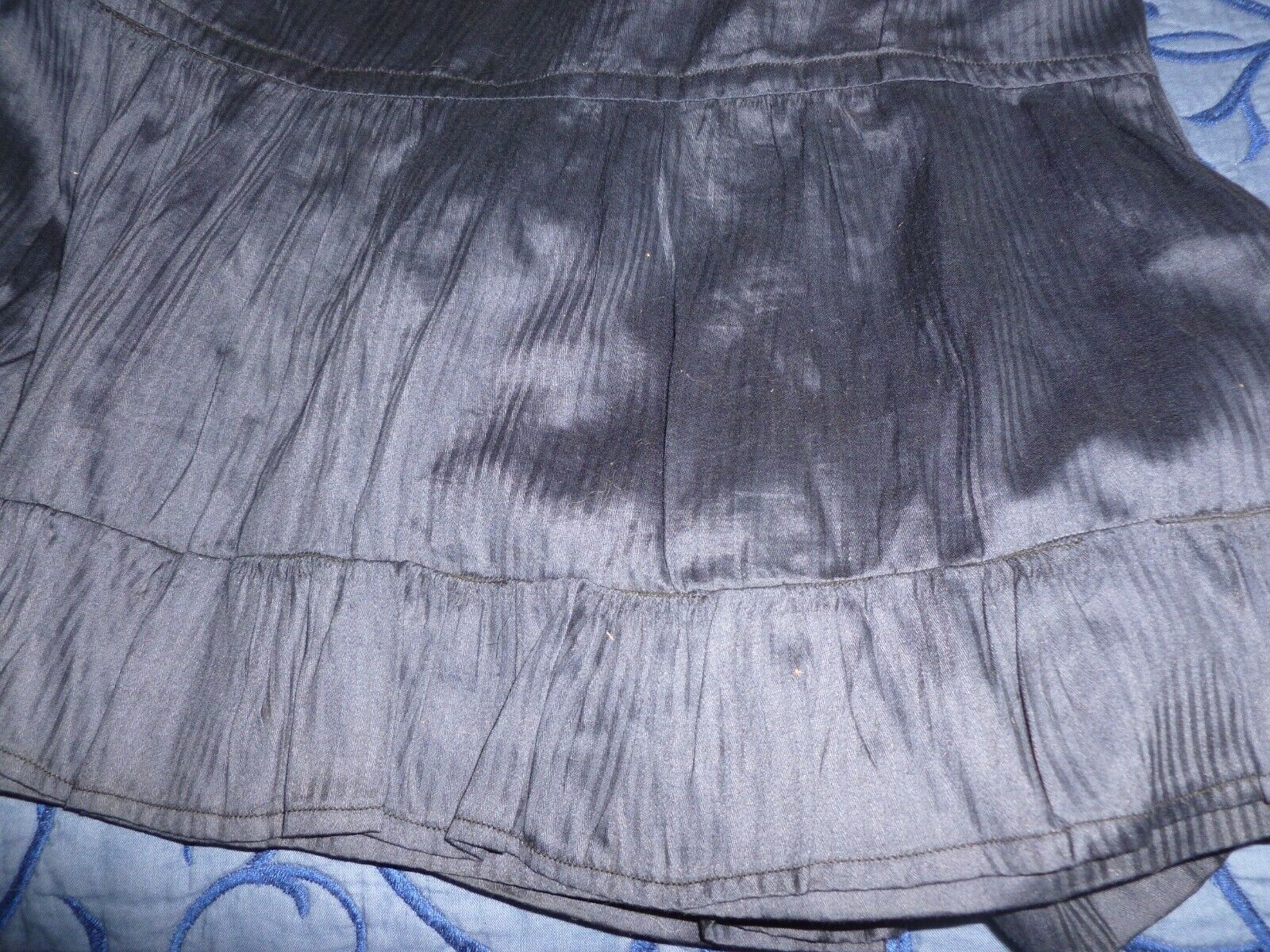 Antique Blue Shimmery Skirt c1900s Victorian Edwardian Stage Photo Prop Costume - Fresh Stock Dated February 2026