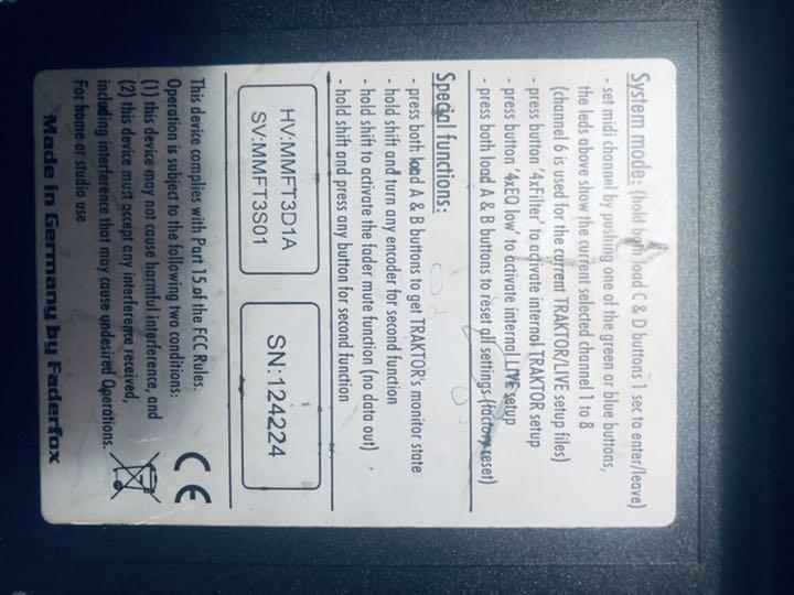 Faderfox FT3 MIDI Controller No Box Rare - Fresh Stock Dated February 2026