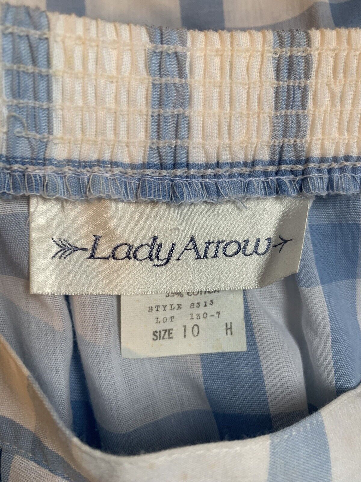 Vintage Blue Plaid  Skirt Lady Arrow Sz 10 Below Knee - Fresh Stock Dated March 2026