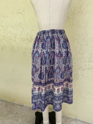 Vintage Indian Skirt Sheer Cotton Gauze Floral Block Print Hippie Boho Hippy - Fresh Stock Dated March 2026