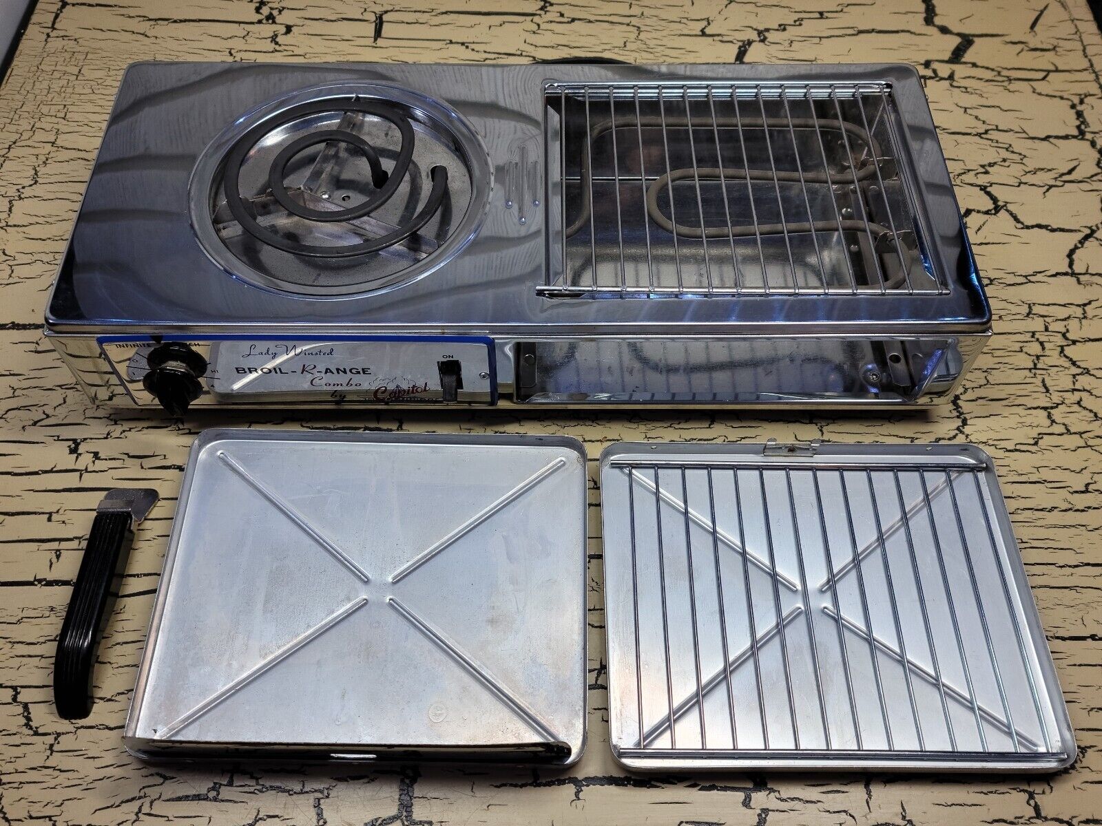 Vtg Lady Winsted Broil-R-Ange Combo Capitol Stove Burner Range Broiler Orig Box - Fresh Stock Dated February 2026